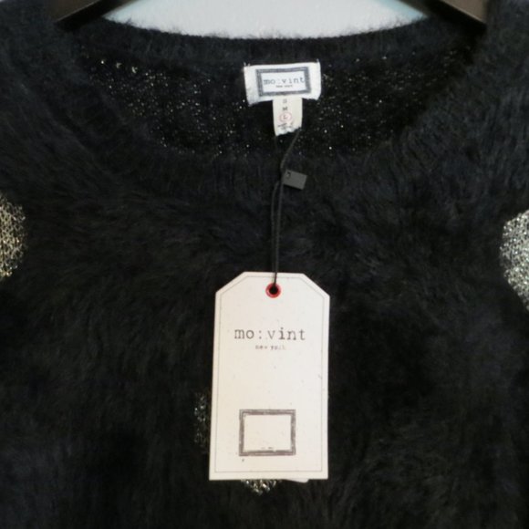 Movint New York Eyelash Heart Sweater Size L - Picture 3 of 9